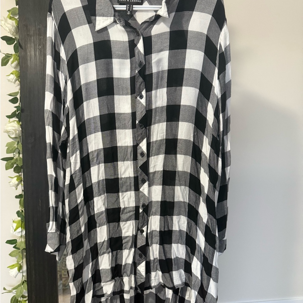 Love & Legend Monochrome Plaid Shirt
